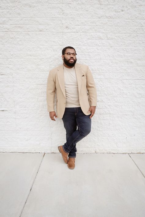 XL's Featured Tribesmen Of The Week Justin Tune Mens Business Casual Plus Size, Big Mens Outfits, Big And Tall Fashion For Men, Plus Size Men Outfits, Big Guy Fashion, Outfits For Big Men, Fat Guy Fashion, Mens Plus Size Fashion, Plus Size Mens Fashion