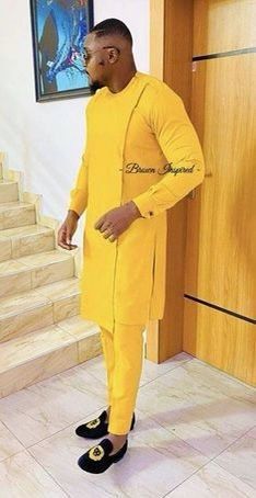 Formal Fitted Long Sleeve Agbada, Fitted Ankara Fabric Sets For Wedding, African Male Suits, Native Outfits, Latest African Wear For Men, African Wear For Men, African Suit, Nigerian Men Fashion, African Wear Styles For Men