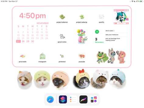 I Pad Layouts, Macbook Layout Ideas, Ipad Home Screen Wallpaper, Home Screen Layout Ipad, Ipad Wallpaper Layout, Tablet Layouts, Homescreen Layout Ipad, White Ipad Wallpaper, White Green Aesthetic