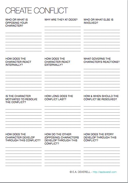 conflict worksheet How To Create Conflict In A Story, Conflict Prompts Creative Writing, Writing Conflict, Story Conflict, Character Conflict, Creative Writing Worksheets, Resolve Conflict, Writing Forms, Expressing Emotions