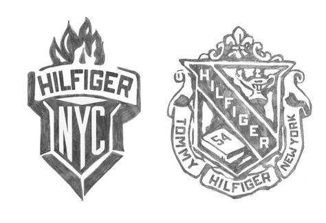 Hilfiger Collegiate Sketches by Glenn Wolk, via Behance Csk Logo, Clothes Logo Ideas, Collegiate Design, Collegiate Aesthetic, Football Logo Ideas, Small Chest Tattoos, Graphic Design Portfolio Inspiration, Stadium Design, Kappa Alpha Psi