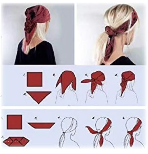 Pirate Head Scarf, Chi Silk Infusion, Hair Wrapping, 1000 Lifehacks, Ponytail Wrap, Hairstyles Design, Hair Scarf Styles, Head Scarf Styles, Cute Scarfs