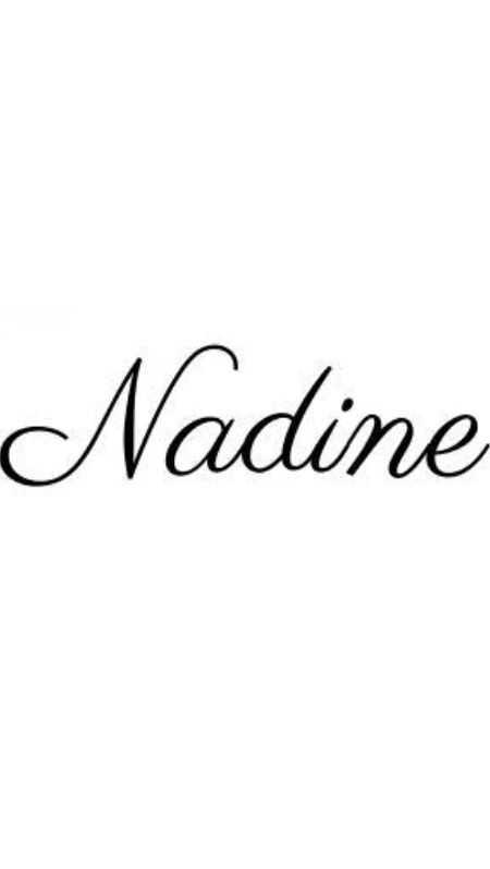 Nadine iPhone wallpaper Nadine Aesthetic, Nadine Tattoo, Fancy Writing, Prayer Wall, Anime Black Hair, Anime Black, Name Wallpaper, Name Tattoos, Name Design