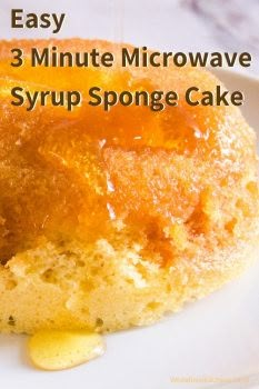 Microwave Sponge Cake, Microwave Recipes Dessert, Microwave Sponge, Syrup Sponge, Microwave Cakes, Microwave Cake Recipe, Sponge Pudding, Simple Syrup Recipe, Microwave Dessert