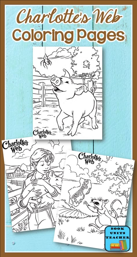 Free Coloring Pages for Charlotte's Web Charlotte's Web Coloring Pages, Charlottes Web Coloring Pages, Charlottes Web Coloring Pages Free, Charlotte's Web Lesson Plans, Charlottes Web Book Report Ideas, Charlotte's Web Art, Charlotte Web Activities, Charlottes Web Unit Study Free, Charlottes Web Diaroma