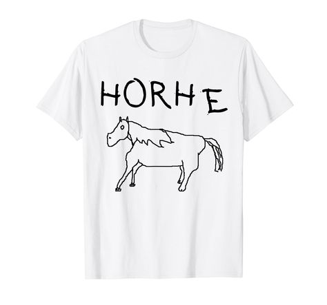 PRICES MAY VARY. Embrace the cringe with our hilariously bad horse tee. This poorly drawn masterpiece is a tribute to all things delightfully terrible. This print makes an ironic and strange fashion statement. Great gift for a silly and eccentric friend on their birthday Level up your comedic style with our brilliant satire print. This clever and humorous design is a tongue-in-cheek take on life. Wear it proudly as an unhinged conversation starter and funny joke and showcase your sarcastic humor Unhinged Graphic Tees, Funny Printed T-shirts, Cricket Designs For Shirts, Silly Graphic Tees, Weird Shirts Graphic Tees, Funny Shirts Women Hilarious, Weird Aesthetic Outfits, Weird T Shirts, Cursed Shirts Funny