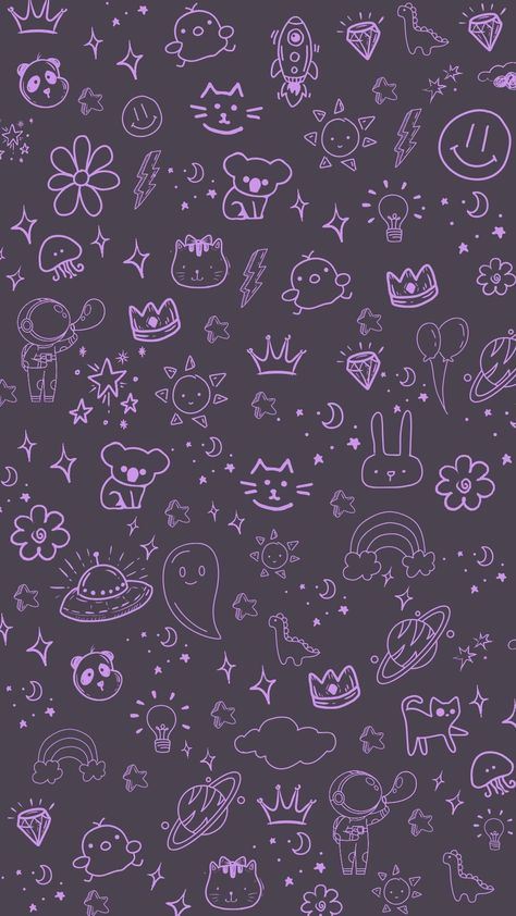 Whatsapp Background Wallpaper, Black Purple Aesthetic, Telegram Wallpaper, Cute Aesthetic Wallpapers, Aesthetic Cute Wallpaper, Chat Wallpaper Whatsapp, Wallpaper For Whatsapp, Doodle Wallpaper, Wallpaper Whatsapp