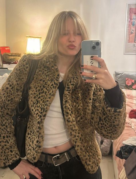 Animal Print Coat Outfit, Leopard Print Jacket Outfit, Leopard Jacket Outfit, Print Coat Outfit, Print Jacket Outfit, Fits Inspiration, Digital Dress, Leopard Print Outfits, Leopard Jacket