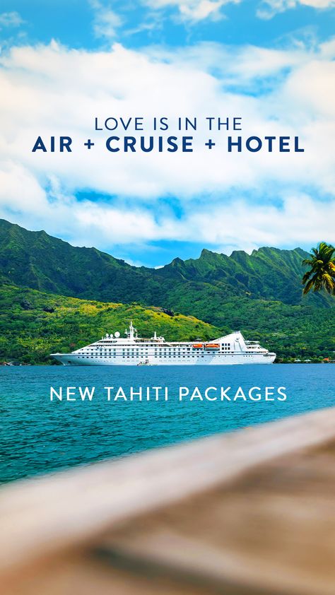 Windstar’s cruise + air + overwater... - Windstar Cruises Windstar Cruises, Overwater Bungalows, Tahiti, Cruises, Bungalow, Hotel, Travel