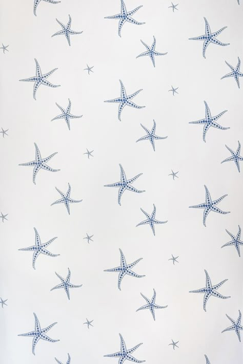 Starfish Wallpaper, Full Wallpaper, Starfish, The Sea, Navy, Stars, Pattern, Blue, Design