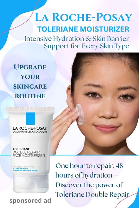 La Roche-Posay Toleriane Moisturizer hydrates for up to 48 hours and restores your skin’s natural barrier. With ceramides, niacinamide, and prebiotic thermal water, this moisturizer is designed for all skin types and is gentle enough for sensitive skin.
📌 Treat your skin to daily hydration—shop now!
#HydrationEssentials #CeramideMoisturizer #FragranceFree
This post contains affiliate links, meaning I may earn a small commission at no extra cost to you if you purchase through these links. Double Repair Moisturizer, Daily Moisturizer Face, Face Wash For Oily Skin, Oil Free Moisturizer, Moisturizer Face, Thermal Water, Foaming Facial Cleanser, Moisturizing Face Cream, Oil Free Moisturizers