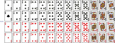 Standard+52+Deck+of+Playing+Cards All Cards In A Deck, 52 Deck Of Cards, Poker Card Template, Blank Playing Cards, Printable Playing Cards, Christmas Recipe Cards, Hindi Alphabet, A Deck Of Cards, Reasons I Love You