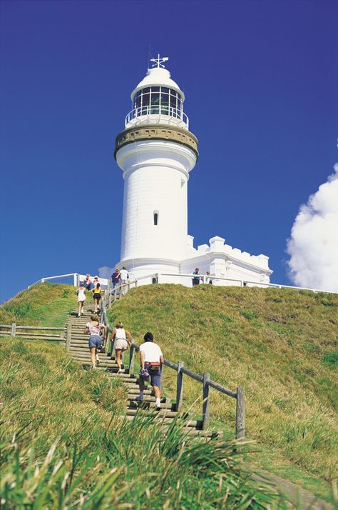 Byron Bay Lighthouse, New South Wales, Australia Bryon Bay, Lighthouse Wedding, Creative Landscaping, Rock Day, Property Maintenance, Commercial Landscaping, Winery Tours, Ayers Rock, New South Wales Australia