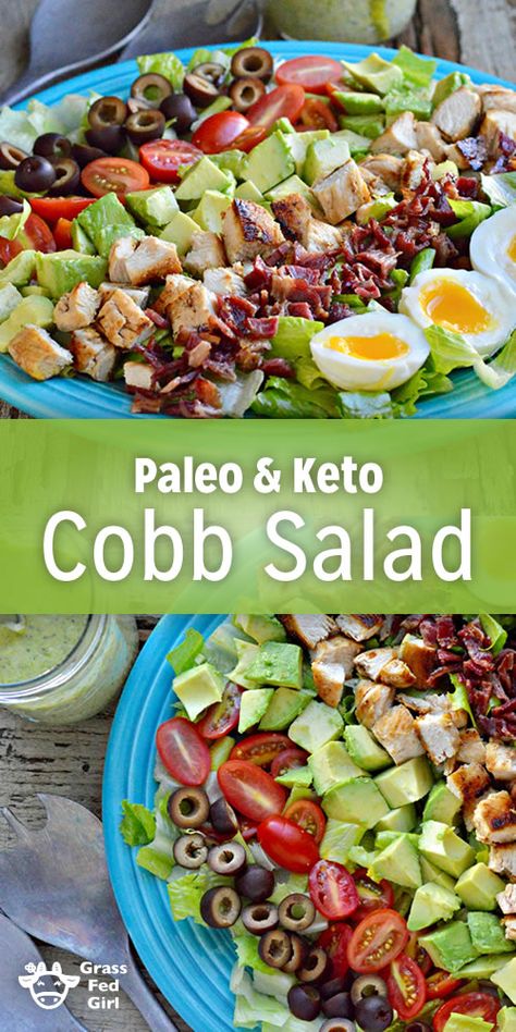 Keto Cobb Salad, Salad Cobb, Cobb Salad Recipe, Goddess Dressing, Green Goddess Dressing, Diet Breakfast Recipes, Diet Help, Green Goddess, Keto Diet Meal Plan