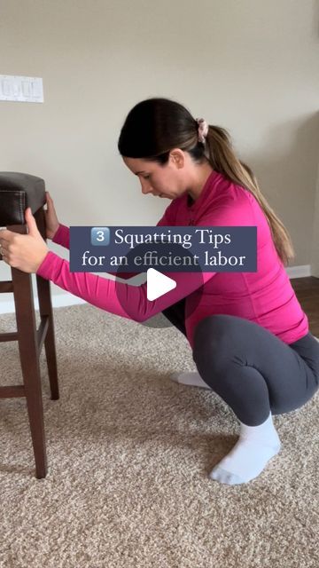 Madeline Marlatt | Pregnancy • Birth • Postpartum on Instagram: "Here’s what I would do 👇🏻  Squatting is an excellent way to prepare your body for birth.   I spent a lot of time doing squats, especially deep squats, when I was pregnant with my first, and although I think a lot contributed to my relatively quick labor (8 hrs…), squatting was definitely one of those things that helped.   Deep squatting can help get baby into an optimal position for birth, and also loosen your pelvic floor muscles which is necessary for baby to make their entrance. Stalls in labor are many times caused by fetal malposition from imbalances in the body.   So, here are the squatting tips 👇🏻  1️⃣Deep squats with rocking/lunging  This will help with increased external rotation. External rotation is going to op Hip Squeeze During Labor, Pregnancy Squats, Squats While Pregnant, How To Sit During Pregnancy, Pelvic Floor Stretches Pregnancy, How To Do Squats, Types Of Squats, Pelvic Floor Exercises Strengthen During Pregnancy, Deep Squat