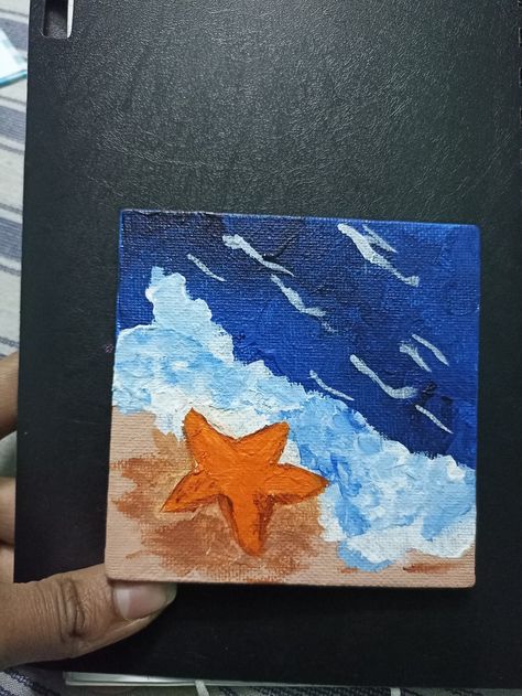 Starfish Painting Acrylic, Starfish Painting, Drawings Simple, The Seaside, Art Drawings Simple, Stone Painting, Painting Acrylic, Starfish, Acrylic Paint