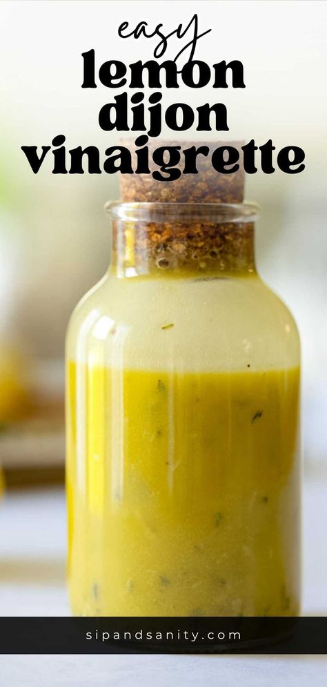 Try this delicious Lemon Dijon Dressing with honey! It’s an all-purpose vinaigrette that's not just for salad. Use it as a marinade or a flavorful addition to your favorite dishes. Best Vinaigrette, Salad Dressing Vinaigrette, Lemon Dijon Dressing, Lemon Salad Dressing, Dressing Vinaigrette, Avocado Vinaigrette, Sweet Potato Quinoa Salad, Lemon Salad Dressings, Lemon Vinaigrette Dressing