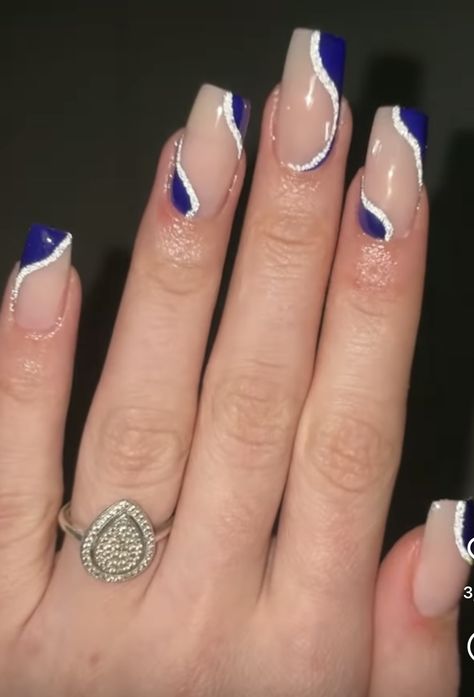 Dark Blue Nails Acrylic, Blue Nails Acrylic, Dark Blue Nails, Nails Acrylic, Blue Nails, Nail Inspo, Acrylic Nails, Dark Blue, Nails