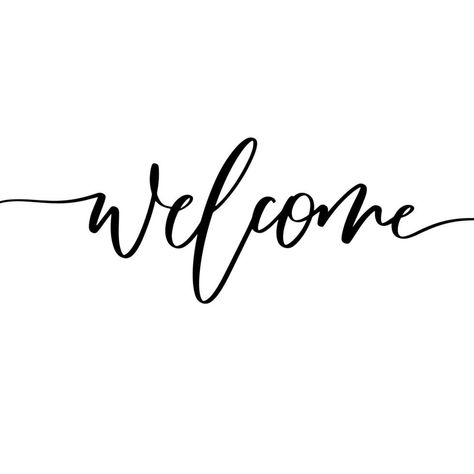 Welcome Calligraphy Lettering, Welcome Hand Lettering, Welcome Calligraphy, Welcome Font, Brush Script Lettering, Calligraphy Welcome, Welcome Words, Brush Lettering Quotes, Cards Invitation