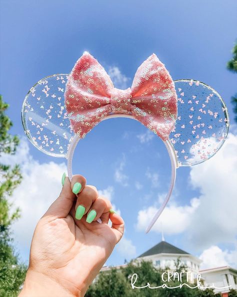 Mickey Mouse Hairband, Disneyland Mickey Ears, Custom Minnie Ears, Homemade Mickey Ears, Custom Mickey Ears, Diy Mouse Ears Headband, Custom Disney Ears, Make Disney Ears, How To Make Disney Ears