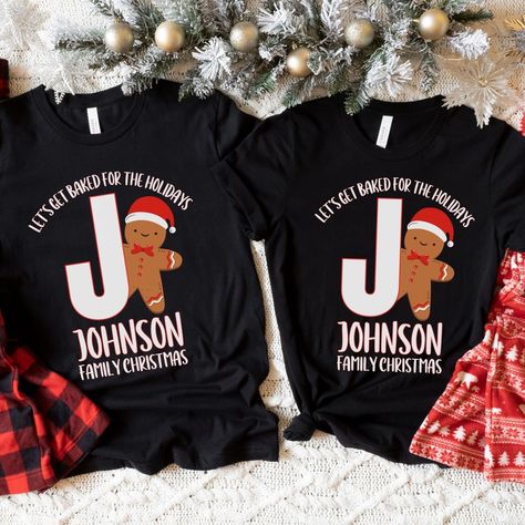 Gingerbread Man Shirt Personalized Xmas Tees Family Christmas - Etsy Personalized Christmas Shirts, Group Matching, Unique Stocking Stuffers, Matching Christmas Shirts, Christmas Names, Xmas Tees, Christmas Gingerbread Men, Man Shirt, Holiday Tops