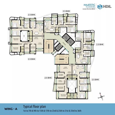 L Shape Residential Building Plan, Tower Plan, Residential Building Plan, Residential Architecture Apartment, Hotel Floor Plan, Hostels Design, Hotel Floor, Building Layout, Plans Architecture