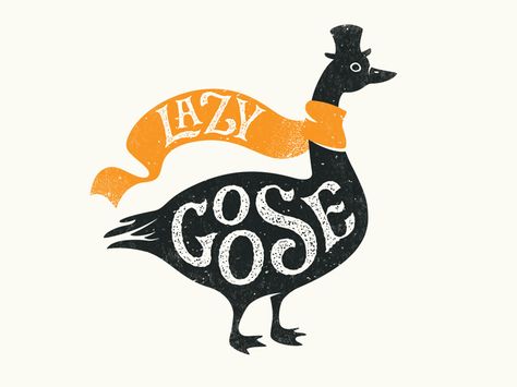 Lazy Goose v2. Reworked the type on the logo I uploaded a while ago. Logo Animal, Inspiration Logo Design, Farm Logo, Hand Drawn Logo, Bird Logos, Professional Logo Design, Modern Logo Design, Logo Illustration, Freelance Designer