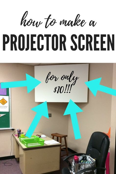 DIY this projector screen so you can use your classroom in a way that makes SENSE! Super easy, super cheap teacher hack! Projector Screen Diy, Freshman English, Diy Projector, Lab Ideas, Math Lab, Middle School Math Teacher, Tenth Grade, Teaching Algebra, Classroom Hacks