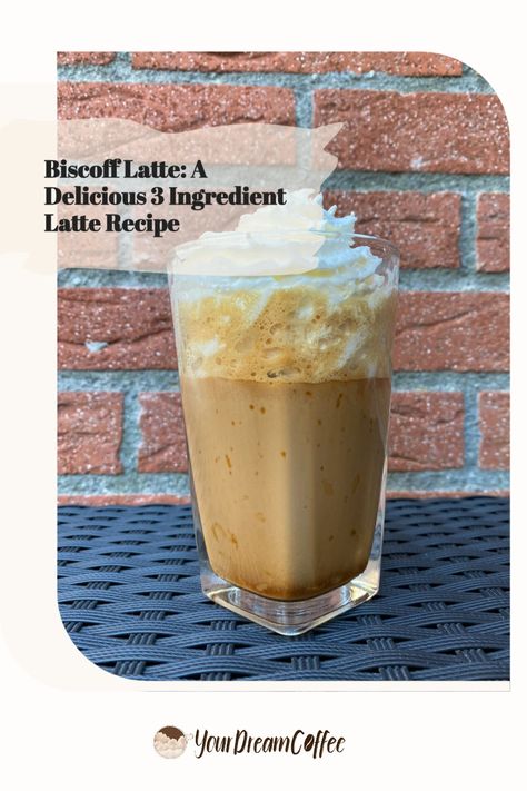 This delicious 3 ingredient Biscoff latte recipe is easy to make and perfect for a quick caffeine fix. With just a few simple ingredients, you can have this tasty drink ready in no time! Easy Latte Recipe, Biscoff Latte, Aeropress Recipes, Espresso Recipes, Aeropress Coffee, Biscoff Cookie Butter, Biscoff Cookies, Cookie Spread, Roasted Coffee Beans