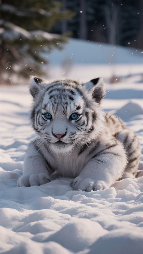 Baby White Tiger, Wallpaper For Cell Phone, Snow Tiger, Wild Animal Wallpaper, Wild Animals Photography, White Tigers, Wild Animals Photos, Tiger Pictures, American Flag Eagle