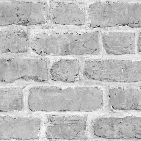 Wallpaper For Room Wall, Grey Brick Wallpaper, Update Fireplace, Brick Wallpaper Peel And Stick, Decorating With Grey, Grey Brick Wall, Brick Wall Bedroom, Red Brick Wallpaper, Faux Brick Wallpaper