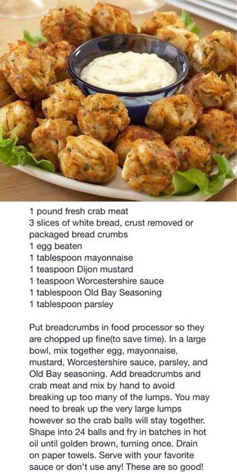 Crabcake Recipe, Crab Poppers, Crab Bites, Crab Balls, Crab Cake Recipes, Crab Dishes, Crab Cake, Crab Recipes, Seafood Dinner