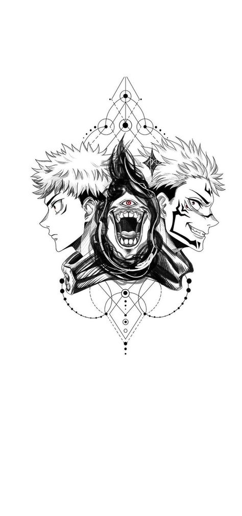 Yuji Itadori Wallpaper, Jujutsu Kaisen Tattoo, Itadori And Sukuna, Jujutsu Kaisen Itadori, Manga Tattoo, Japan Tattoo Design, One Piece Tattoos, Tattoo Inspiration Men, Greek Tattoos