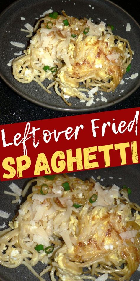 Leftover Spaghetti Ideas, Leftover Pasta Recipes, Leftover Spaghetti Noodles, Spaghetti Ideas, School Dinner Ideas, Back To School Dinner Ideas, Back To School Dinner, Fried Spaghetti, Leftover Spaghetti