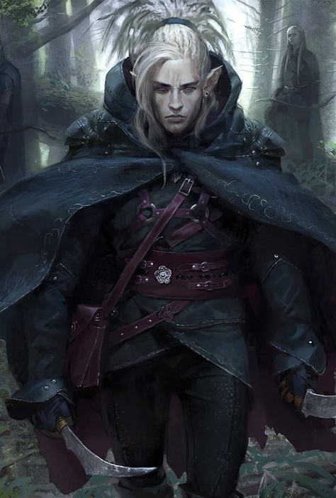 Drow Male, Shadar Kai, Ranger Dnd, Rogue Character, Elf Ranger, Dnd Elves, Male Elf, Elf Warrior, Elf Characters