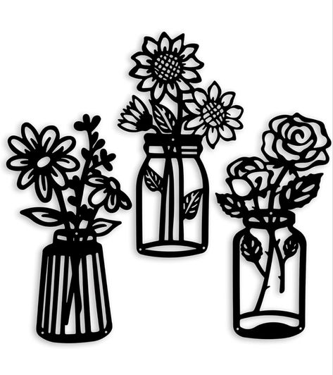 qzmaikoo 3 Pieces Sunflower Roses Daisy Black Metal Flowers Wall Decor Metal Vase Wall Art Metal Wall Sculptures Hanging for Indoor Kitchen Bathroom Bedroom living room,14.56x7.87 inches. Click to shop on Amazon. #wallart #walldecor #homedecor Metal Wall Flowers, Metal Flower Wall Art, Metal Flower Wall Decor, Black Bathroom Decor, Sunflower Wall Decor, Flowers Wall Decor, Black Metal Wall Art, Indoor Kitchen, Vase Wall