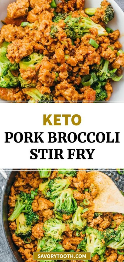 Pork And Broccoli Stir Fry, Pork Sausage Recipes Dinner, Pork And Broccoli, Stir Fry With Broccoli, Broccoli Keto, Pork Broccoli, Ground Sausage Recipes, Pork Stir Fry Recipes, Pork Sausage Recipes