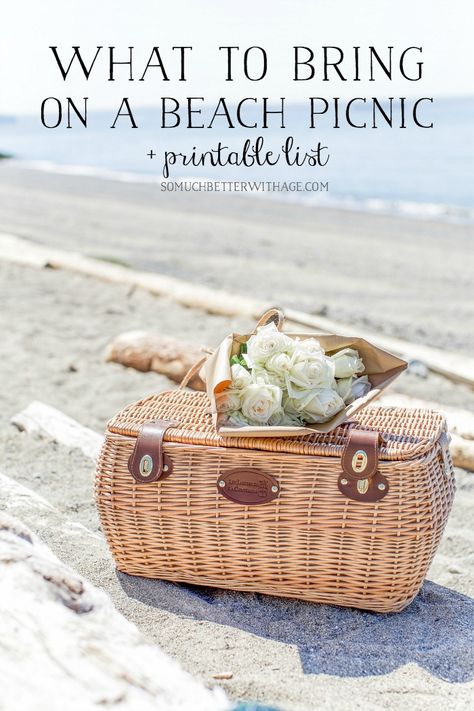 Beach picnics are so relaxing and this picnic basket is gorgeous. Here is everything you need to bring on a beach picnic along with a printable list. Picnic Board, Coastal Dinnerware, Picnic Parties, Freestanding Deck, Diy French Country Decor, Large Outdoor Planters, Entertaining Tips, Outdoor Renovation, Dream Dates