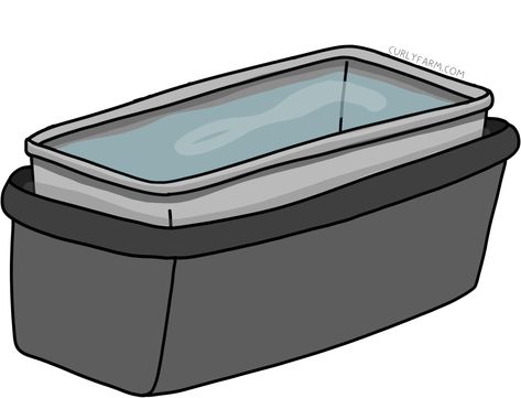 A horse trough nestled inside of a larger trough, to insulate from freezing cold temperatures. Insulated Horse Water Trough, Horse Water Trough, Large Stock Tank, Cattle Trough, Bucket Heater, Pig Waterer, Horse Trough, Feed Trough, Barn Layout