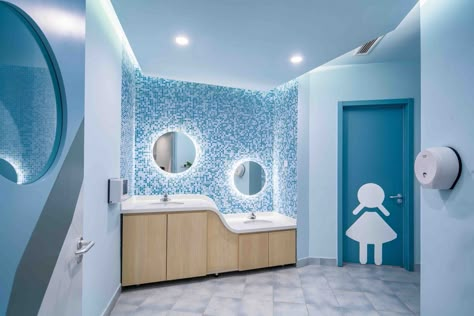 Gallery of Vanke Early Learning Center / dot Architects - 2 تصميم دورة مياه, Wc Sign, Kindergarten Interior, Kids Toilet, Nursing Room, Daycare Design, Wc Design, School Bathroom, Kids Bathroom Accessories