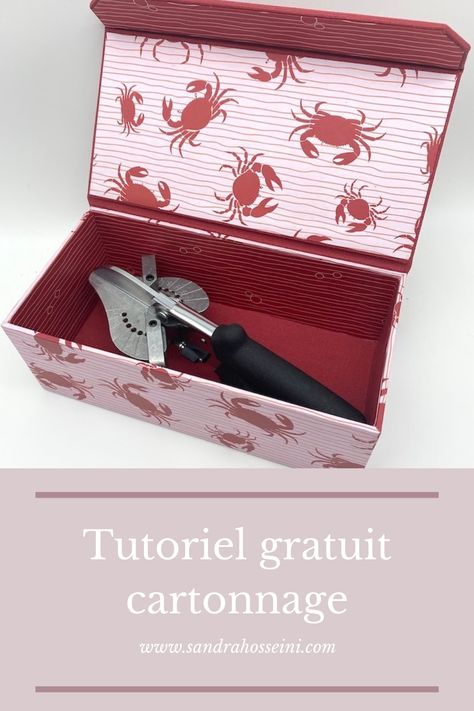 tutoriel de cartonnage gratuit Cartonnage Boxes Tutorial, Paper Furniture, Home Organisation, Box Making, Handmade Box, Smash Book, Cardboard Box, Stamping Up, Photo Album