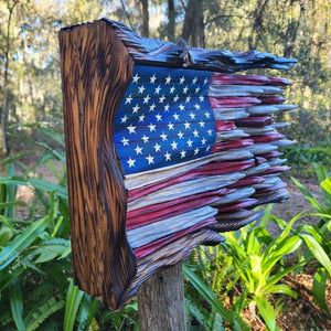 Wavy Flag, Independence Day Flag, Wooden American Flag, Flag Signs, American Independence, Woodworking Hand Tools, Outdoor Flags, American Spirit, Wooden Plaques