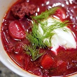 Ukrainian Red Borscht Soup - Allrecipes.com Beet Soup Recipes, Borscht Recipe, Borscht Soup, Beet Soup, Fall Soup Recipes, Ukrainian Recipes, Red Lentil Soup, Fall Soups, Vegetarian Soup