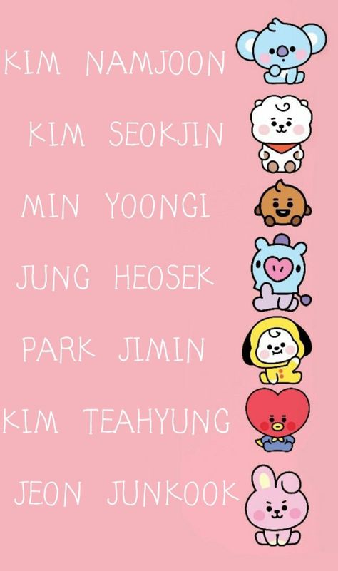 Bt21 Names, Bts Members Drawing, Bts Emoji, Printable Paper Patterns, Bts Wallpaper Desktop, Bts Name, Ear Tattoo Ideas, Ear Tattoos, Bt 21