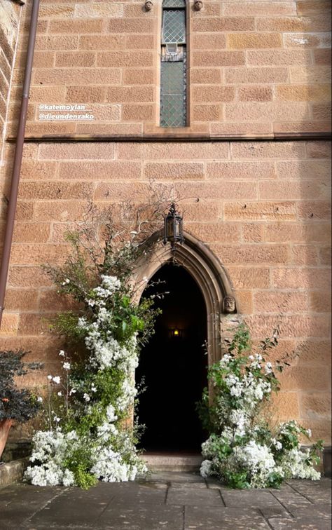 Tuscan Photo Backdrop, Wedding Chapel Entrance Decor, Church Entrance Flowers, Wedding Entrance Flowers, Wedding Chapel Flowers, Church Ceremony Decorations, Church Ceremony Decor, Church Ceremony Flowers, Small Church Wedding