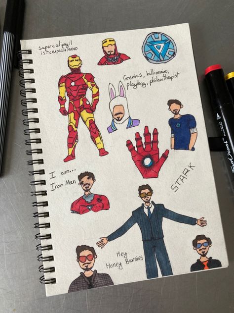 Drawing Ideas Iron Man, Iron Man Drawing Sketches, Iron Man Doodle, Robert Downey Jr Drawing, Tony Stark Drawing, Iron Man Drawing Easy, Iron Man Dibujo, Iron Man Sketch, Robert Downey Jr Quotes