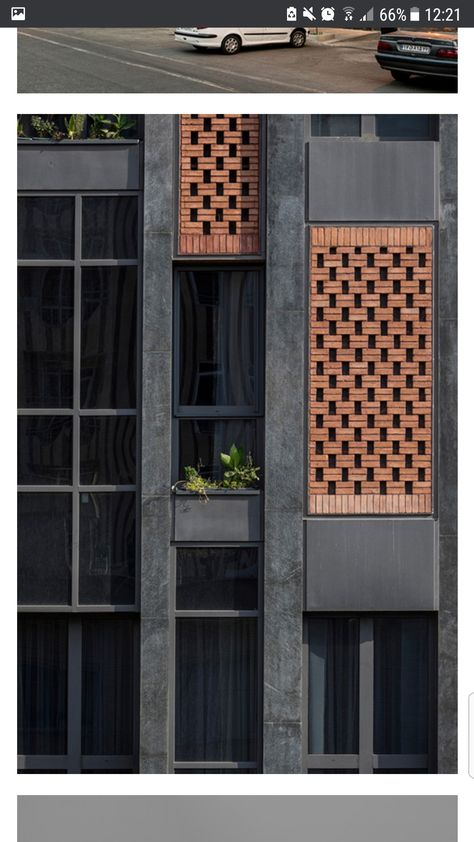 Brick Jali Design, Brick Art, Facade Architecture Design, Residential Building Design, Family Apartment, Modern Exterior House Designs, Architecture Building Design, Brick Architecture, Apartment Architecture