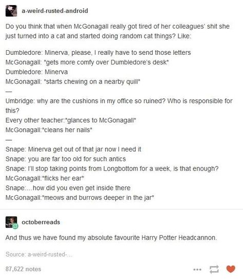 Minerva Mcgonagall, Yer A Wizard Harry, Cat Things, Harry Potter Headcannons, Wizarding World Of Harry Potter, Mischief Managed, Harry Potter Universal, Harry Potter Fantastic Beasts, Harry Potter Funny