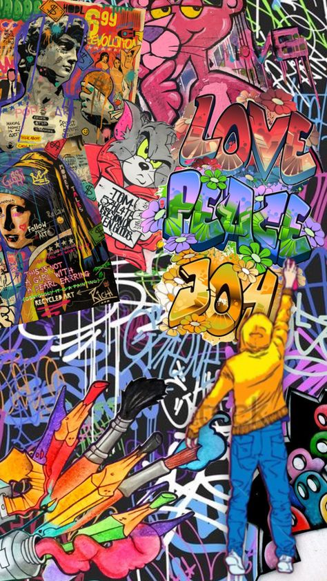 #graffiti Graffiti Posters, Graffiti Ipad Wallpaper, Graffiti Collage Art, Graffiti Astethic, Graffiti Collage, 90s Graffiti, Street Art Graffiti Cartoon, Street Graffiti Aesthetic, Graffiti Computer Wallpaper