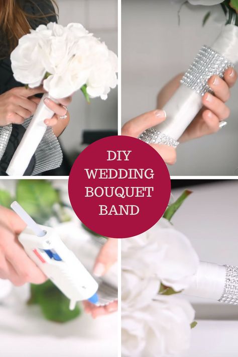 Learn how to bling-out your bridal bouquet handle with the help of this quick tutorial video. Diy Bouquet Handle, Diy Bouquet Holder, Bridal Bouquet Handle, Wedding Bouquet Handle, Handle Ideas, Summer Reception, Elegant Brooch, Diy Bridal Bouquet, Urban Wedding Venue